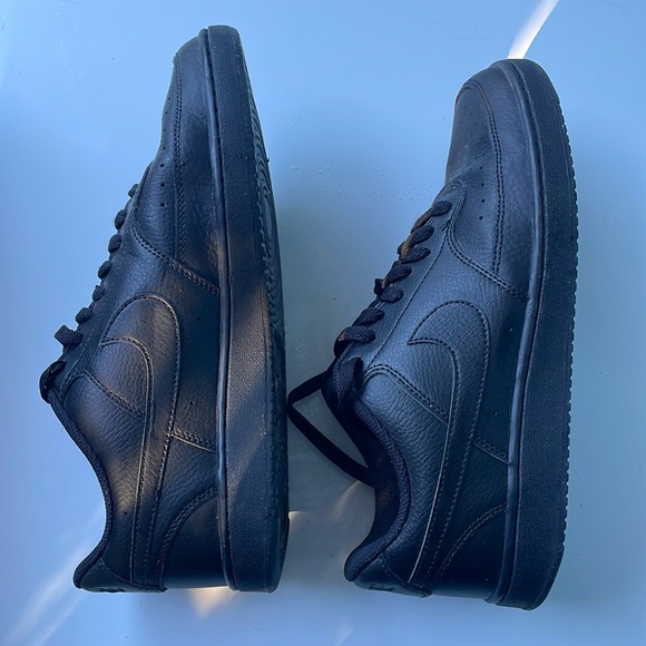 Mens Nike Court Vision Low Black/Black - Picture 2 of 3